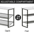 4 3 11.8" 25" 20" Closet Garden you Shoe Rack for Entryway Tiers D x W x H, Metal Shoe Rocks with White Wooden