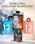 40oz Reading Bookshelf Tumbler With Handle And Straw, Insulated Stainless Steel Travel Cup, Bookish Water Bottle