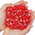 Fangoo 110 Pieces Red Acrylic Heart Gems for Valentine's Day Decorations | Bright Red, 8OZ, Vase Filler, Table Scatter