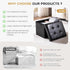 16x12x12 oakvivo Small Storage Ottoman Foot Rest Stool, in Foldable Leather Footstool Storage Bench with Rivet Design