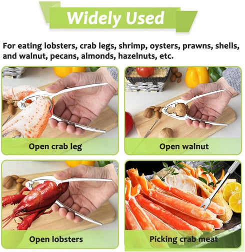 Vicsamer 9 Set, 3 6 Set, PCS Lobster Crackers and Picks Stainless Steel Crab Leg Tools, including Lobster Cracker