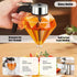 DIYOHFE Container8oz Honey/Syrup Dispenser -Premium No Drip Design, Elegant Diamond Shape with STAINLESS STEEL