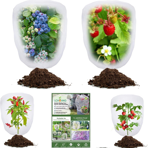 Bird Netting for Garden Protection - 4 Pack Garden Netting Pest Barrier