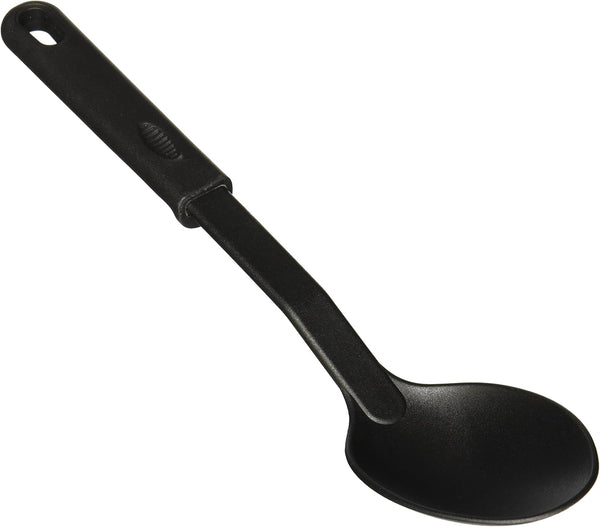 Winco NC-SS1 Medium Nylon Solid Spoon - Black