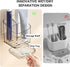 3 Countertop/Kitchen/Office Toothbrush Holders for Bathrooms, Slots Detachable Toothbrush Holder Wall Mounted