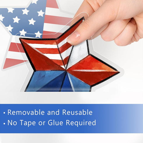 Mfault Memorial Day Land of The Free Window Clings, 9 Sheets 4th of July Military Soldier Boots Decals