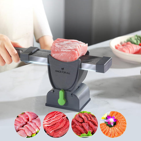 ONCE FOR ALL Meat Slicer Cleaver Kitchen Knife Set for Meat Slicing, Manual Fresh Meat Cutter for Home Cooking