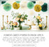 NICROLANDEE 12 PCS Green Wedding Party Decorations, Emerald Green Ivory Tissue Paper Pom Poms for Baby Shower