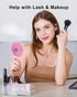 TriPole Mini Handheld Fan, Battery Operated, Portable, Speed Adjustable, USB Rechargeable, Pink for Kids, Women, Men,