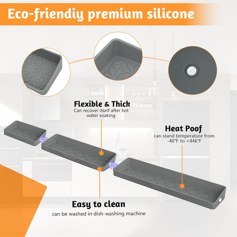 30"/24"/20" Silicone Stove Top Magnetic Shelf for Kitchen, Soft Flexible Strong Magnetic Heat Resistant Over the Stove