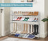 2 Closet 18-Pairs AOODA Tier Long Metal Shoe Rack for Wide Stackable Shoe Storage Organizer Low Small Sneaker Rack