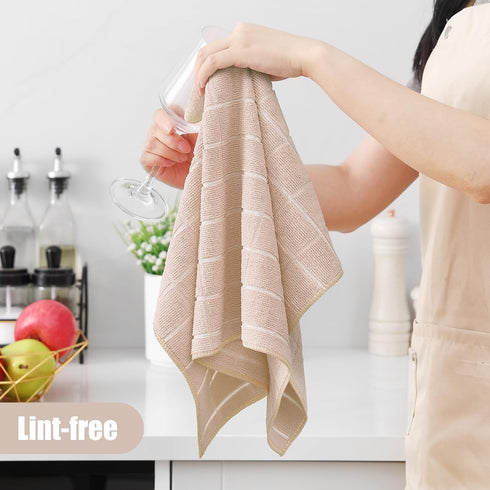 Set, 20 Pack 28 16 Inch 12 12 Inch Homaxy Microfiber Kitchen Towels and Dishcloths Soft and Absorbent Dish Hand Towels