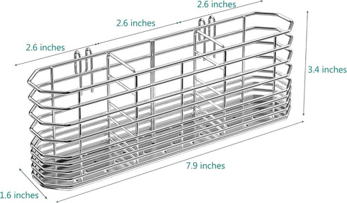 304 Stainless Steel Utensil Holder, Dish Drying Rack, Knife and Fork Drainage Basket, Rust Proof, Color-Silver