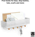 Umbra Estique Entryway Organizer – Great for Storing Keys, Small Accessories, Mail, Wallets and More, White Finish