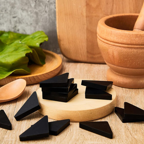Set of 16 Cutting Board Feet, Non-Slip Silicone Pads, Black, Non-Adhesive, Glue Free