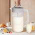 2 64oz Mixing Pitcher for Drinks, Quart/ Plastic Water Pitcher with Lid, Angled Plastic Blades and Adjustable Mixer