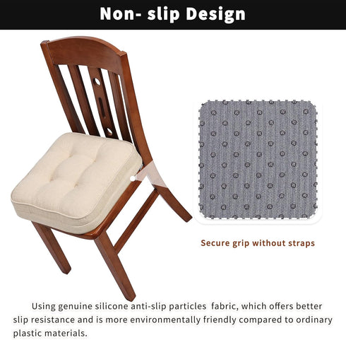 GOFORIT 16'' 16'', Chair Cushions,Tufted Shredded Memory Foam Chair Pads, Non-Slip Seat Cushions with Removable Cover
