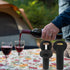 Black Insulated Wine Carrier Tote Bag, for Wine, Beer, and Water Bottles, Travel