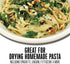 Weston Bamboo Pasta Drying Rack (53-0201), 10 Drying Arms, 16" Tall, 14" Wide