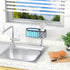 Yazoni 2-in-1 Sponge Holder for Kitchen Sink, Suction Cup Rack, Rustproof Organizer for Dishwashing Brush & Soap (Black)