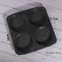 Hamburger Bun Pan, 5 Inch Non-Stick Carbon Steel Mold, 4 Cup Big Baking Pan for Homemade Buns