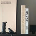 Chicooan 4-in-1 Set, 2 Decorative Books Coffee Table Books Decor, Linen Fake Book Boxes with Wood Tray, Bead Garland