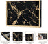 Counter Hanobe Decorative Serving Tray Black: Imitation Marble Coffee Table Tray Decor with Handle Gold for Bar Ottoman
