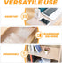 Glotoch Non Adhesive Shelf Liners for Kitchen Cabinets, Clear 12"X60", Waterproof and Durable Drawer Liners for Cupboard