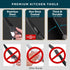 Home Hero Steak Knives Set - 8 Pcs High-Carbon Stainless Steel Serrated Knives with Ergonomic Handles (Black)