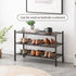 Furshus 3-Tier Closet, Shoe Rack, Bamboo Stackable Shoe Shelf Storage Organizer, Shoe Stand for Entryway and Hallway