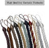 BEL AVENIR Curtain Rope Tiebacks, Drapery Holdbacks with 4 Metal Screw Hooks, 2 Pair - Silver