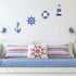 Yookeer 4 Pcs Beach Coastal Wall Decor, Nautical Bathroom Decor, Wood Lighthouse, Ship Wheel, Anchor Wall Art Signs