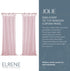 Elrene Home Fashions Jolie Crushed Semi-Sheer Window Curtain, 52" x 84" (1 Panel), Adjustable Tie-Top, Blush