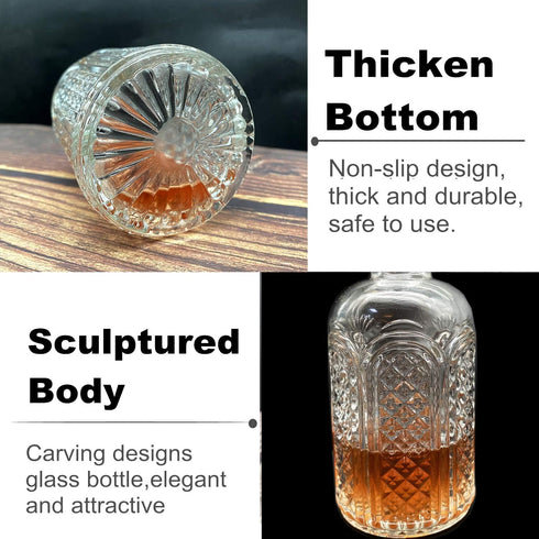 SuproBarware Donatello Bitters Bottle, 8oz Glass Cocktail Dashes Bottle with Stainless Steel Top