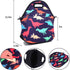 Violet Mist Neoprene Lunch Bag | Reusable Insulated Box with Adjustable Shoulder Strap for Men and Women, Dinosaur 2