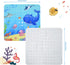 21x21 inch OTraki Baby Bath Mat for Tub Non Slip Cartoon Kids Bathtub Mat Ocean Pattern Kids Shower Mat Anti Slip