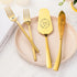 Wedding Cake Cutting Set, Gold Knife and Server Set for Birthday and Bridal Shower Gifts