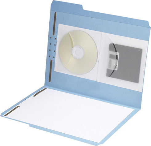 Self-Adhesive Poly Pocket, Smead, Clear, CD/DVD Size, 10 per Pack, Resealable Security Flap (68144)