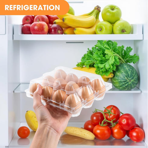 AYAYGD 80 Pack 12 Count, Egg Cartons Cheap Bulk Clear Plastic Egg Cartons for Chicken Eggs, Reusable Egg Carton