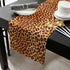 PIEPLE 108 inche Leopard Print Table Runner-Cotton linen-Long Cheetah Print Dresser Scarves,Animal Tablerunner