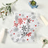 Dussdil Set 3 Winter White Red Snowflakes Bathroom Towel of Pcs Christmas Snow Flakes Bath Hand Towels Face Towel