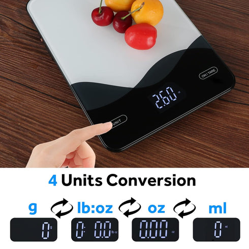 AIMILAR Food Scale, Chargeable LED Display 22lb Digital Kitchen Food Weight Scale for Baking and Cooking