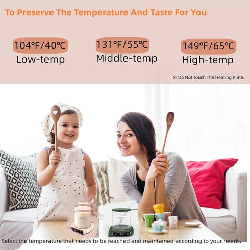 Bottles3 Settings, Coffee Mug Warmer, Cup Warmer with Auto Shut Off, Fast Bottle Warmers for All Temp Multifunctional