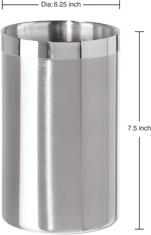 OGGI Stainless Steel Double Wall Wine Cooler - Insulated Tabletop Wine Chiller for White Wine & Champagne, Fits Most