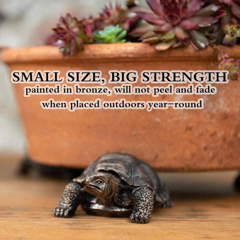 DecoVista 3Pcs Tortoise Resin Pot Decorative Feet, Plant Pot Support Feet for Outdoor, Animals Statue Pot Base Planter