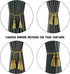 BEL AVENIR 4 Pack Handmade Curtain Tiebacks with Tassel, Decorative Curtain Holdbacks (Gold, 4 Pack)