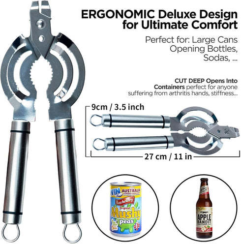 Jar Opener, Multifunctional Jar Opener for Weak Hands, Stainless Steel Jar Lid Opener, Beer Bottle Opener for Seniors with Arthritis, Children by Zoiwdur