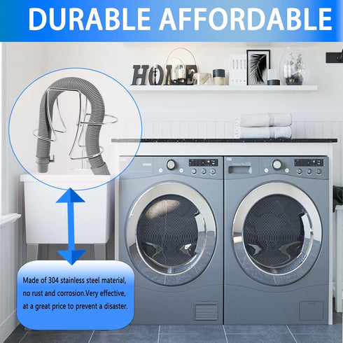Washing Machine Drain Hose Holder, Adjustable Hook, Universal Sink Hose Clamp for All Drain Hose