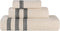 Superior Cotton 3-Piece Towel Set, Zero Twist, Ribbed Geometric, Bathroom Essentials, Shower,