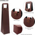 DIWNELEM 2 Pack Leather Wine Tote Bags - Wine Gift Carrier for Champagne, Beer, Tasting Party, Brown
